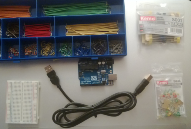 Arduino Uno and the bits I bought with it